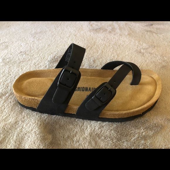 cushionaire sandals black